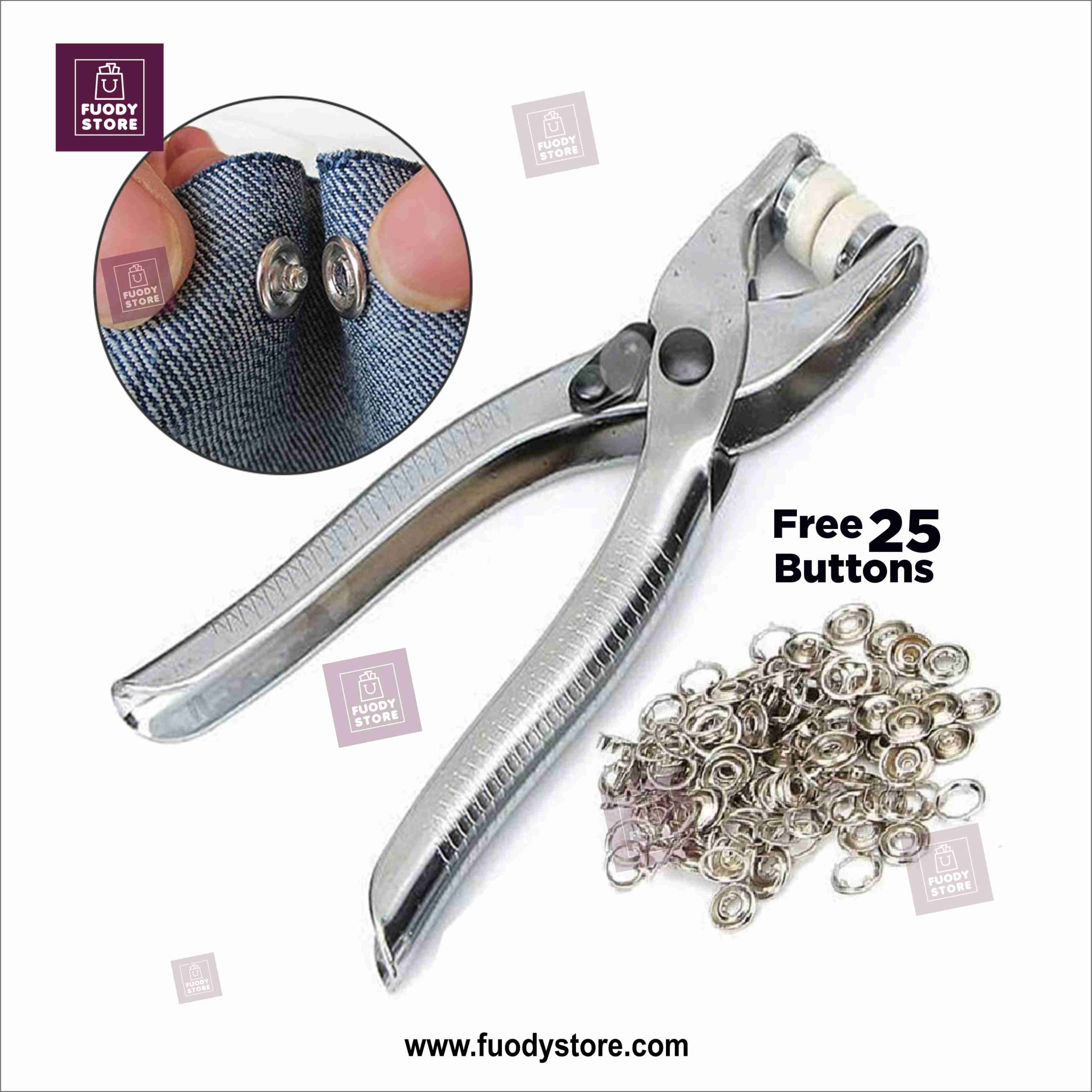 Snap Ring Button Plier for Clothing Sewing & Crafting Rivet Machine Kit with 25 Free Snap Buttons Snap Ring Button Plier for Clothing Sewing & Crafting Rivet Machine Kit with 25 Free Snap Buttons - Image 1